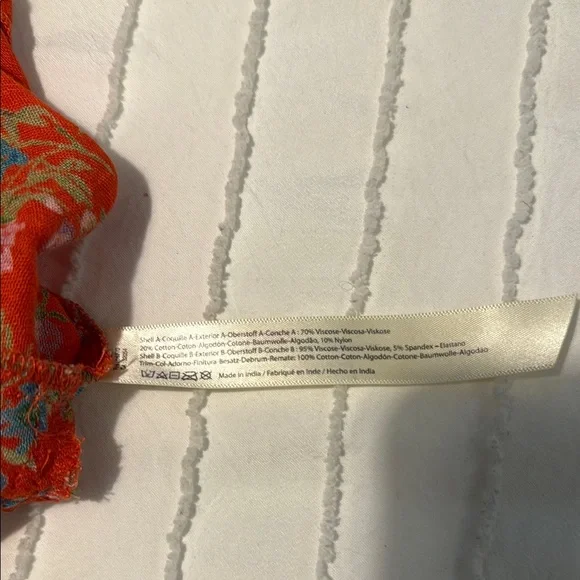 Floral Red Dress with Spaghetti Straps - Picture 5 of 6